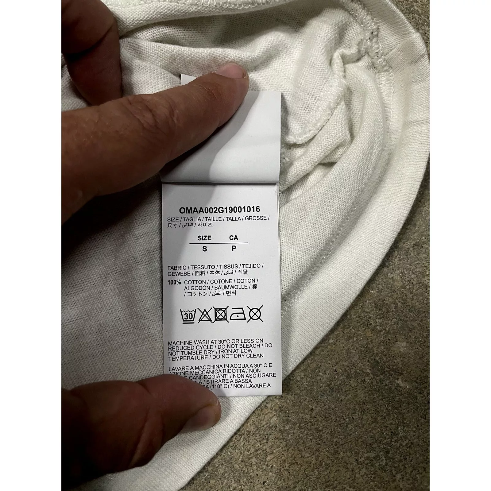 Off-White Short Sleeve T Shirts Off-White Off White Mirror Tee White Small
