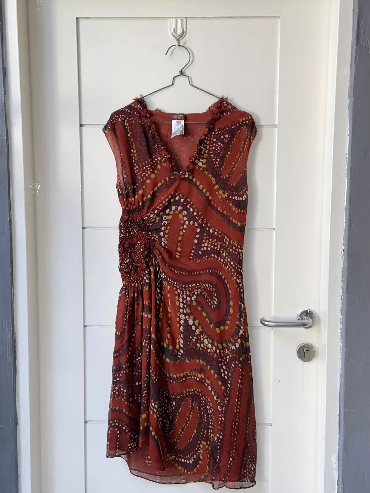 Kenzo Midi Dresses KENZO PARIS Patterned Midi Dress Red