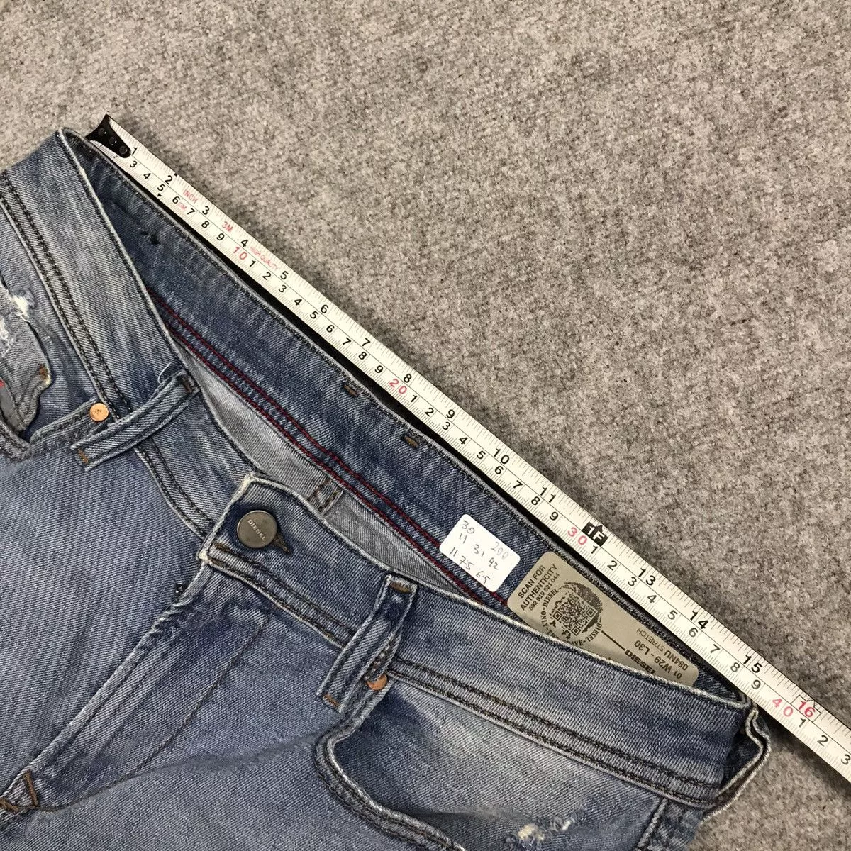 Diesel Denim SLIM DIESEL DISTRESSED JEANS PANTS Blue