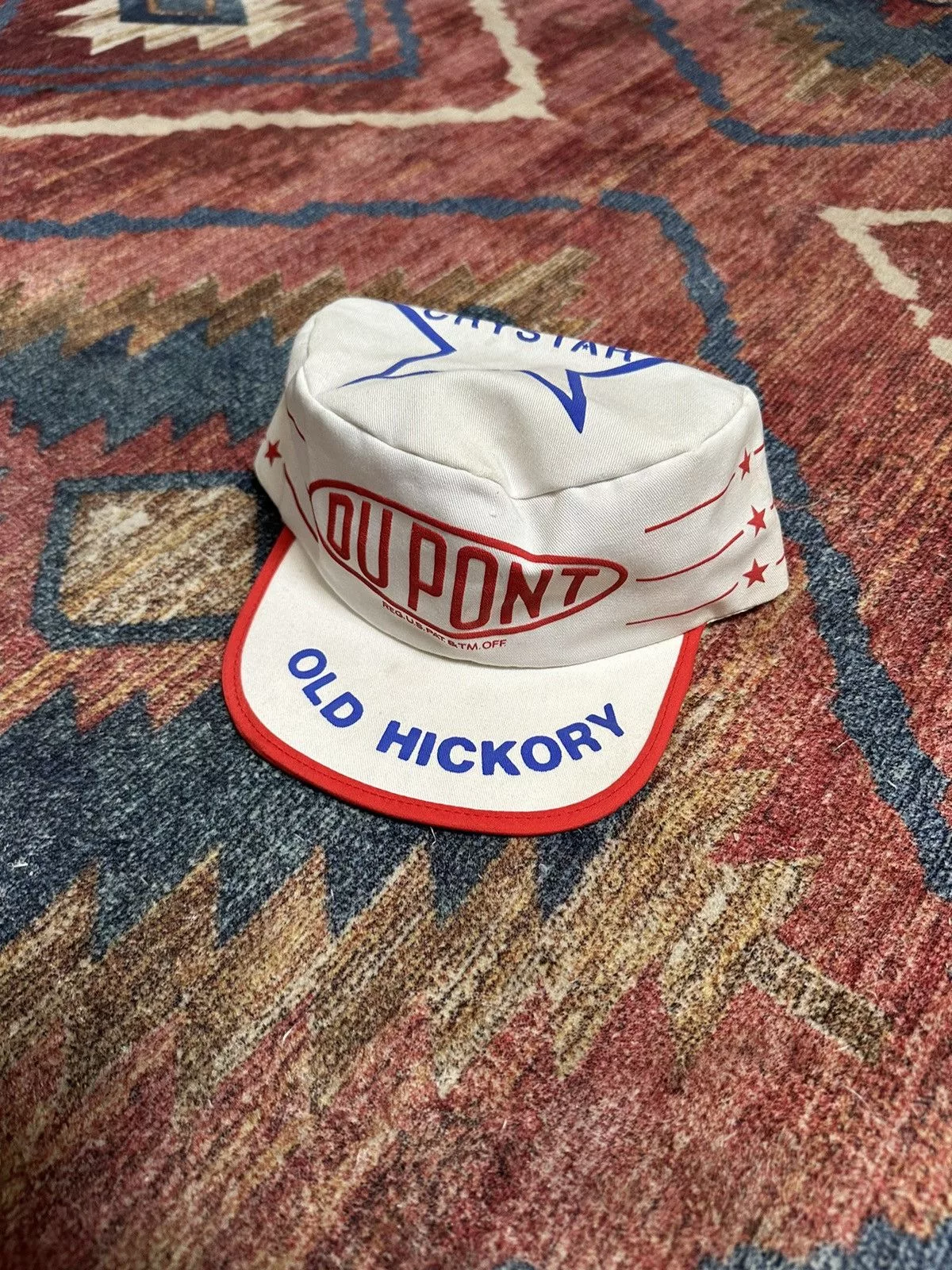 Band Tees Hats Band Tees × DuPont × Vintage Dupont old hickory Crystar, pillbox, hat, White