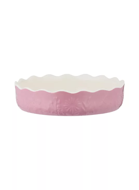 In the Meadow Pink Pie Dish