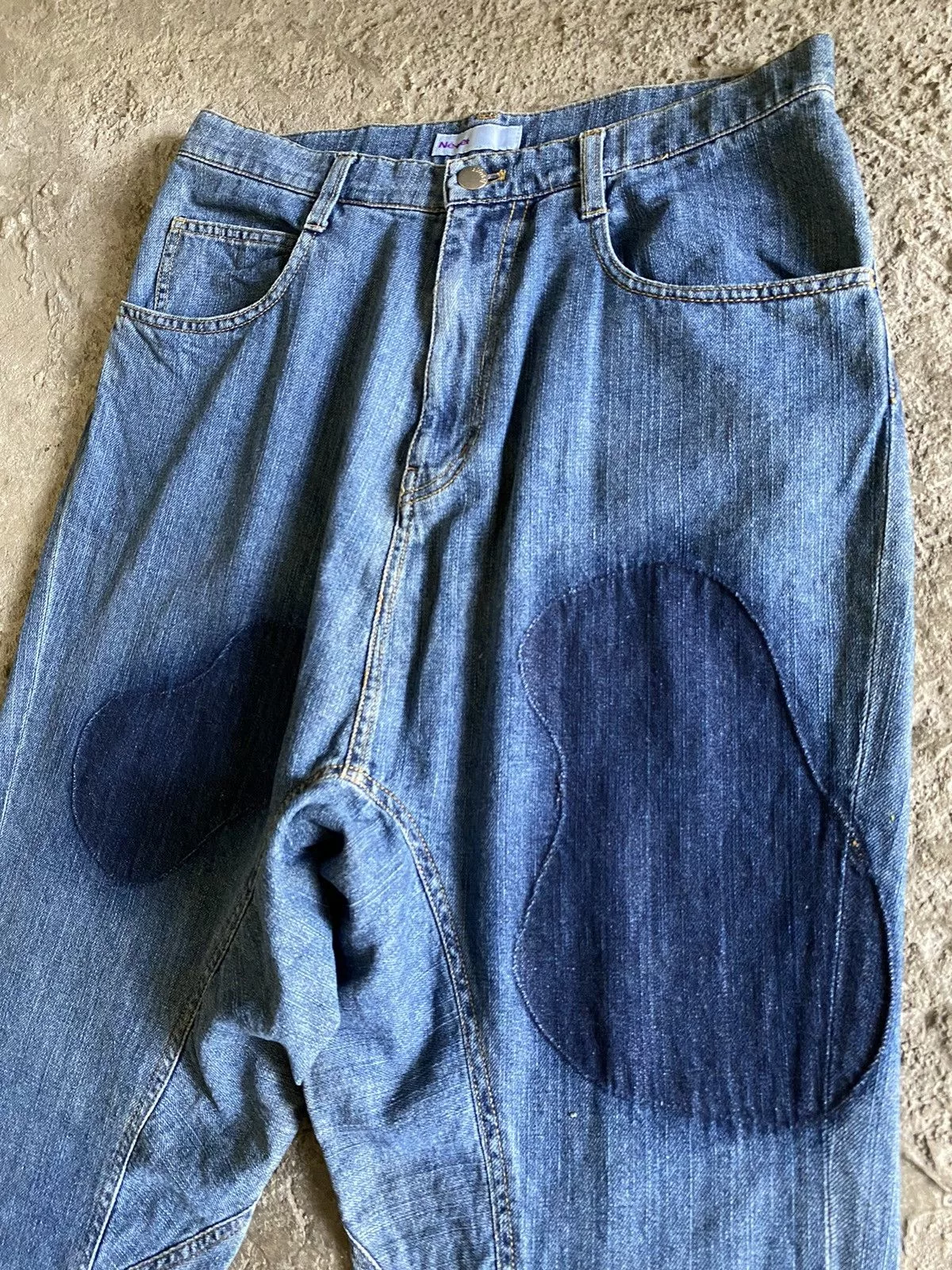 Ne-Net Jeans Ne-Net Nenet Dyed Patch Denim Pant Blue