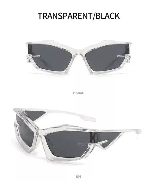Electric Visual Sunglasses Electric Visual Transparent Frame Irregular Design Sun Glasses Unisex Multi Vintage