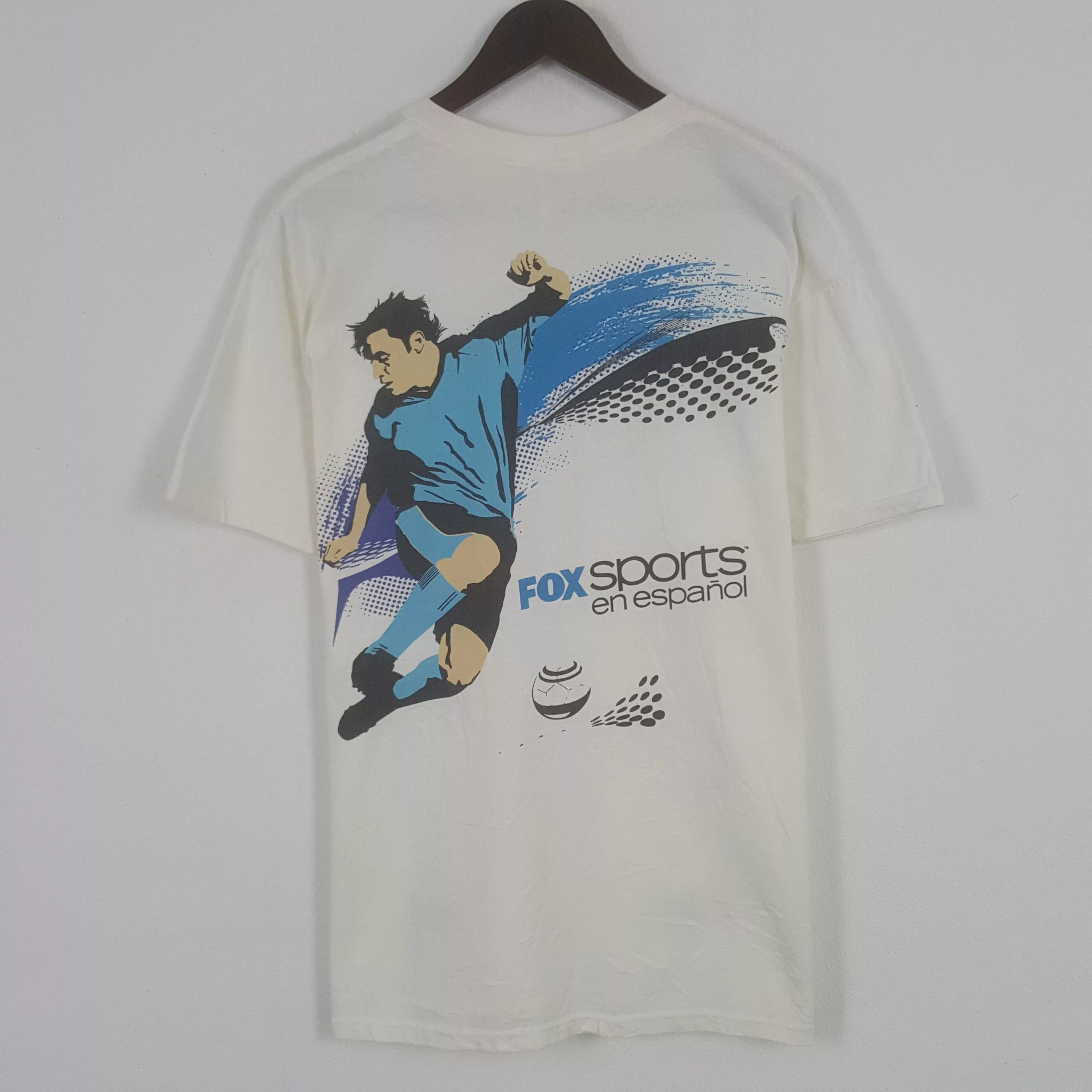 Fox Racing Short Sleeve T Shirts Fox Racing × Vintage Vintage Fox Sports Tshirt White Sportswear