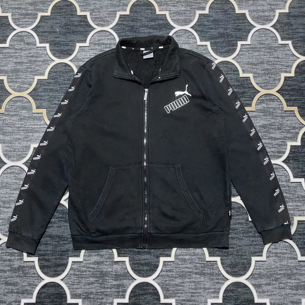 Puma Sweaters Knitwear PUMA SIDETAPED JACKET Black