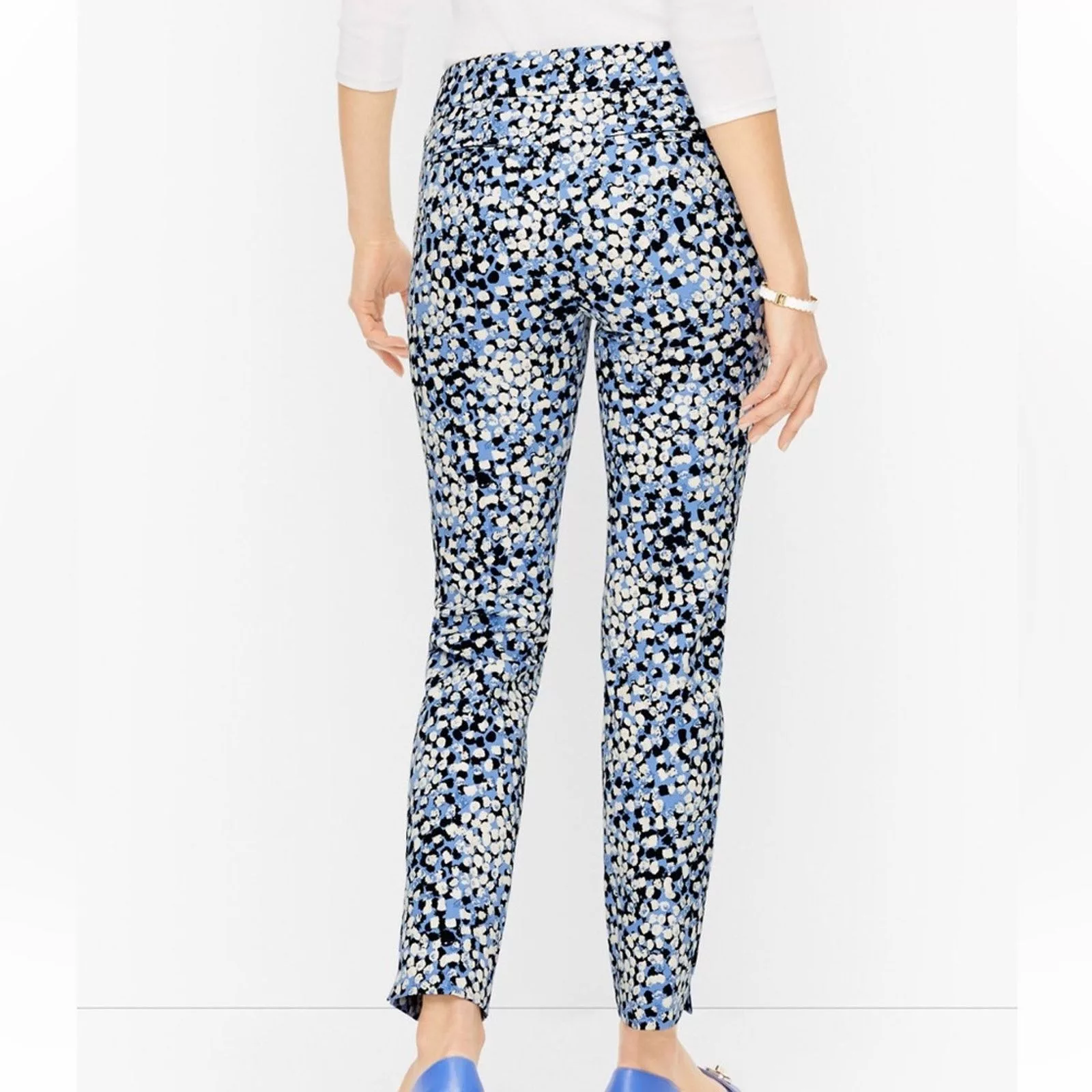 Other Pants Other Talbots Fly Front Chatham Ankle Pants Blue Dot Size Size 14