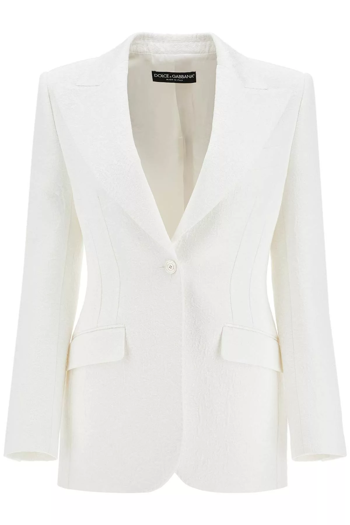 Dolce & Gabbana Jackets DOLCE & GABBANA Turlington Brocade Jacket White