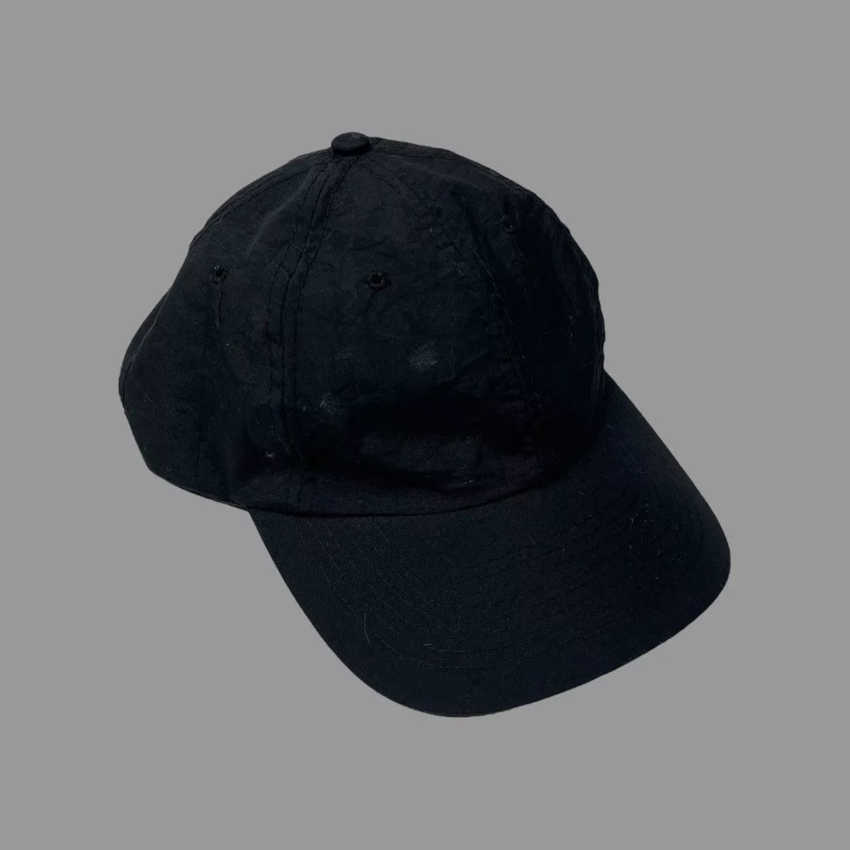 Vintage Hats Vintage 1980s blank nylon hat Black