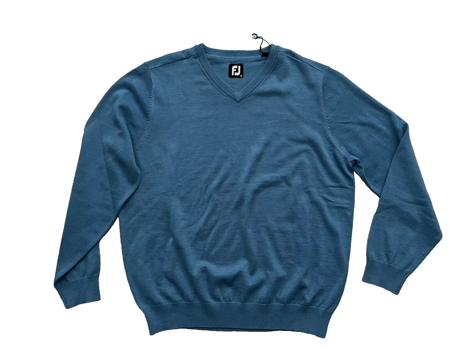 Footjoy Sweaters Knitwear FootJoy Wool Blend V-Neck Pullover Sweater Blue ( M )