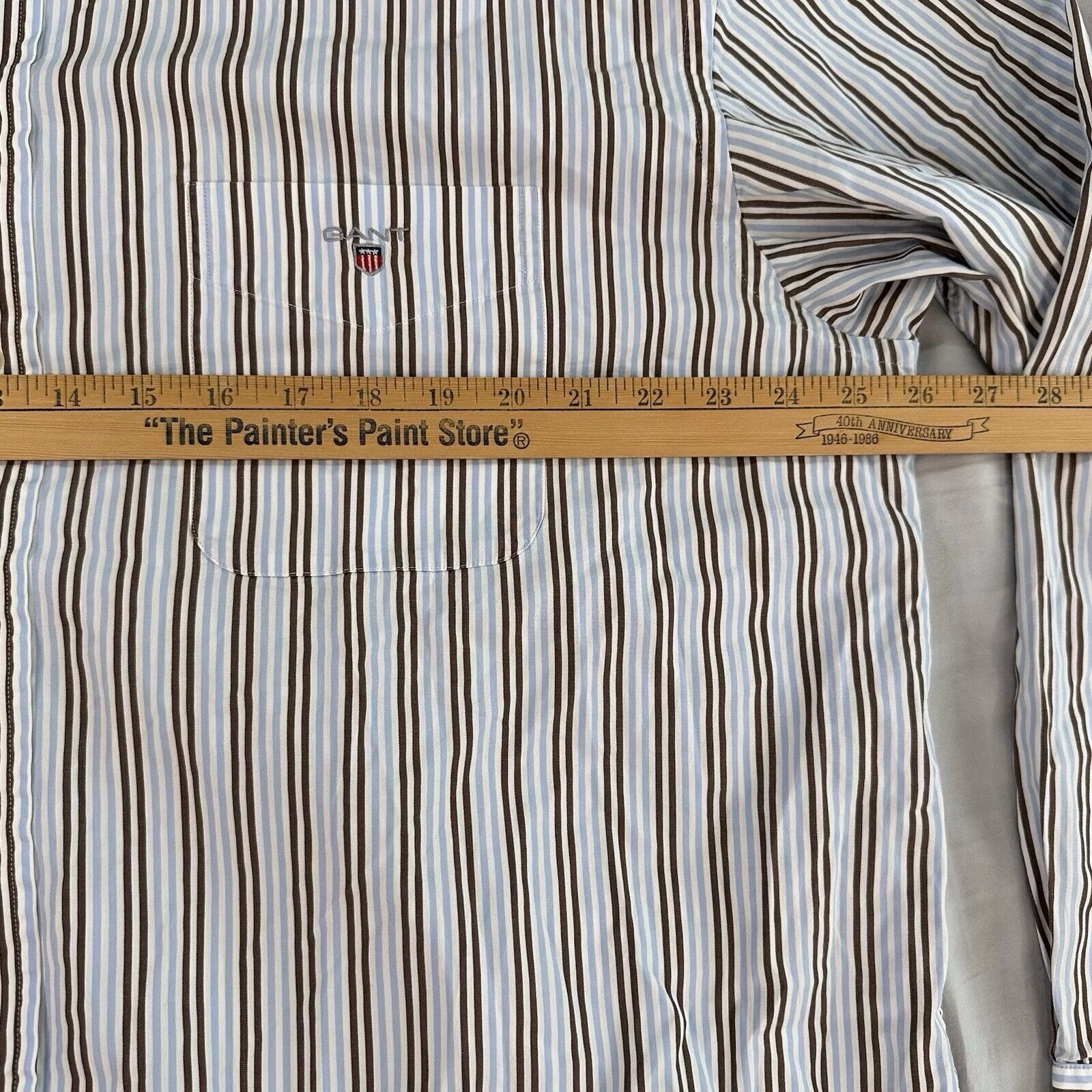 Gant Shirts Button Ups Gant Button Down Shirt Liberty Bell Poplin 2XL Long Sleeve Blue