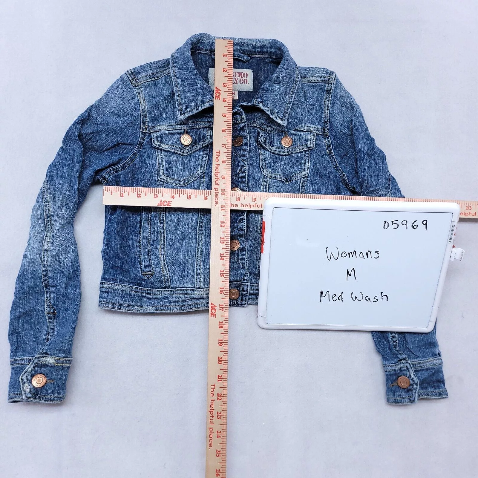 Mossimo Jackets Mossimo Button Up Denim Jean Jacket Womens Size M Blue