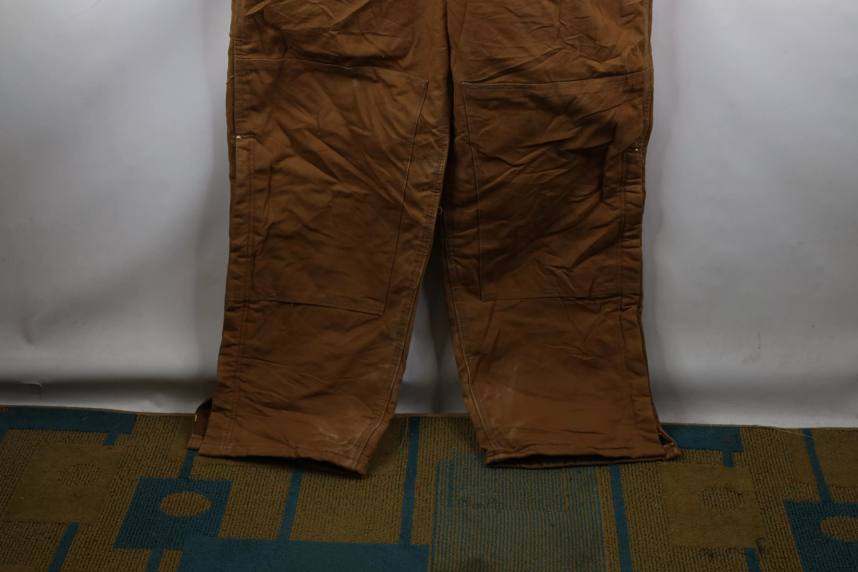 Carhartt Overalls Jumpsuits Carhartt × Vintage Vintage Y2K 2002 Carhartt Wide Leg Double Knee Overalls Brown