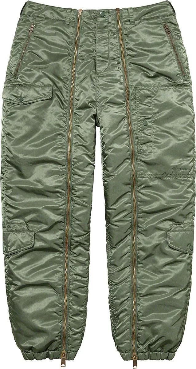 Supreme Casual Pants Supreme Nylon Flight Pant Size Small Green