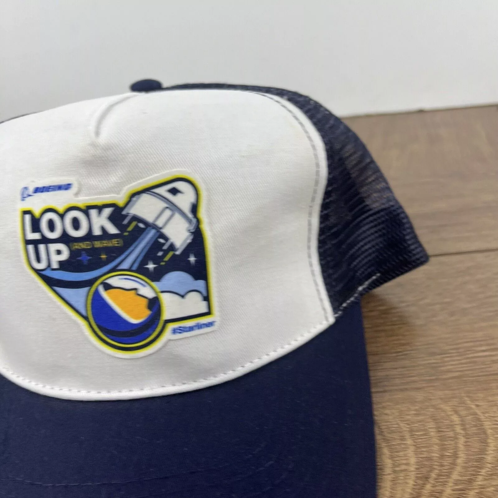 Other Hats Other Look Up Hat Boeing Snapback Hat Blue Adjustable Hat Blue Adu