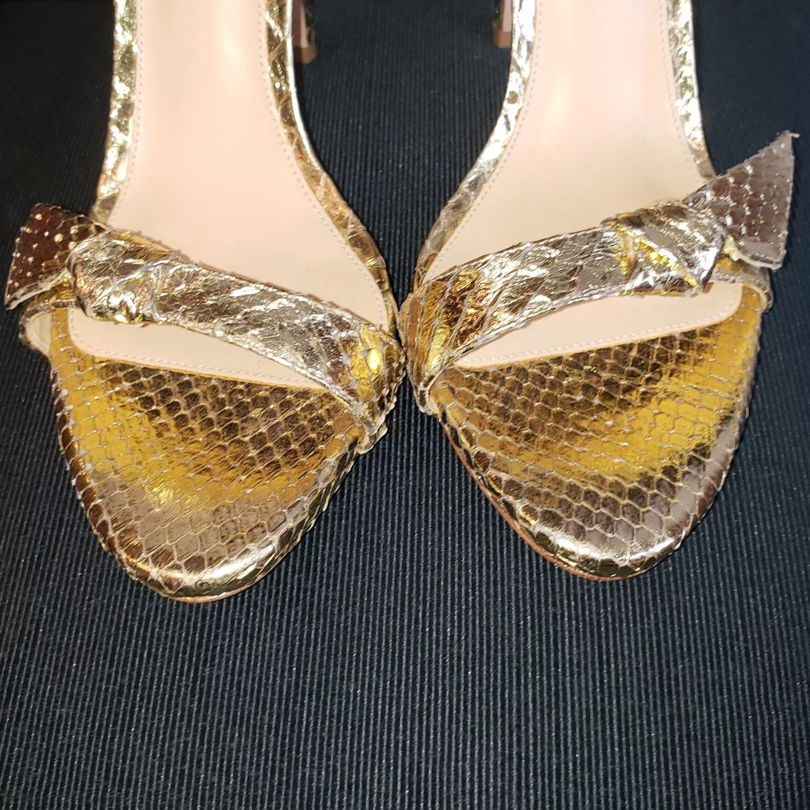 Alexandre Birman Heels $795 List Alexandre Birman Gold toned python spike heels