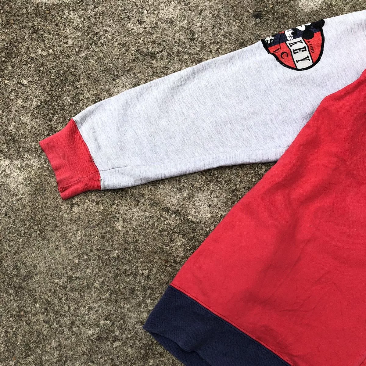 Disney Sweatshirts Hoodies Disney × Mickey Mouse × Vintage Rare Vintage 90s Disney Mickey Mouse Big Print Hodie Red