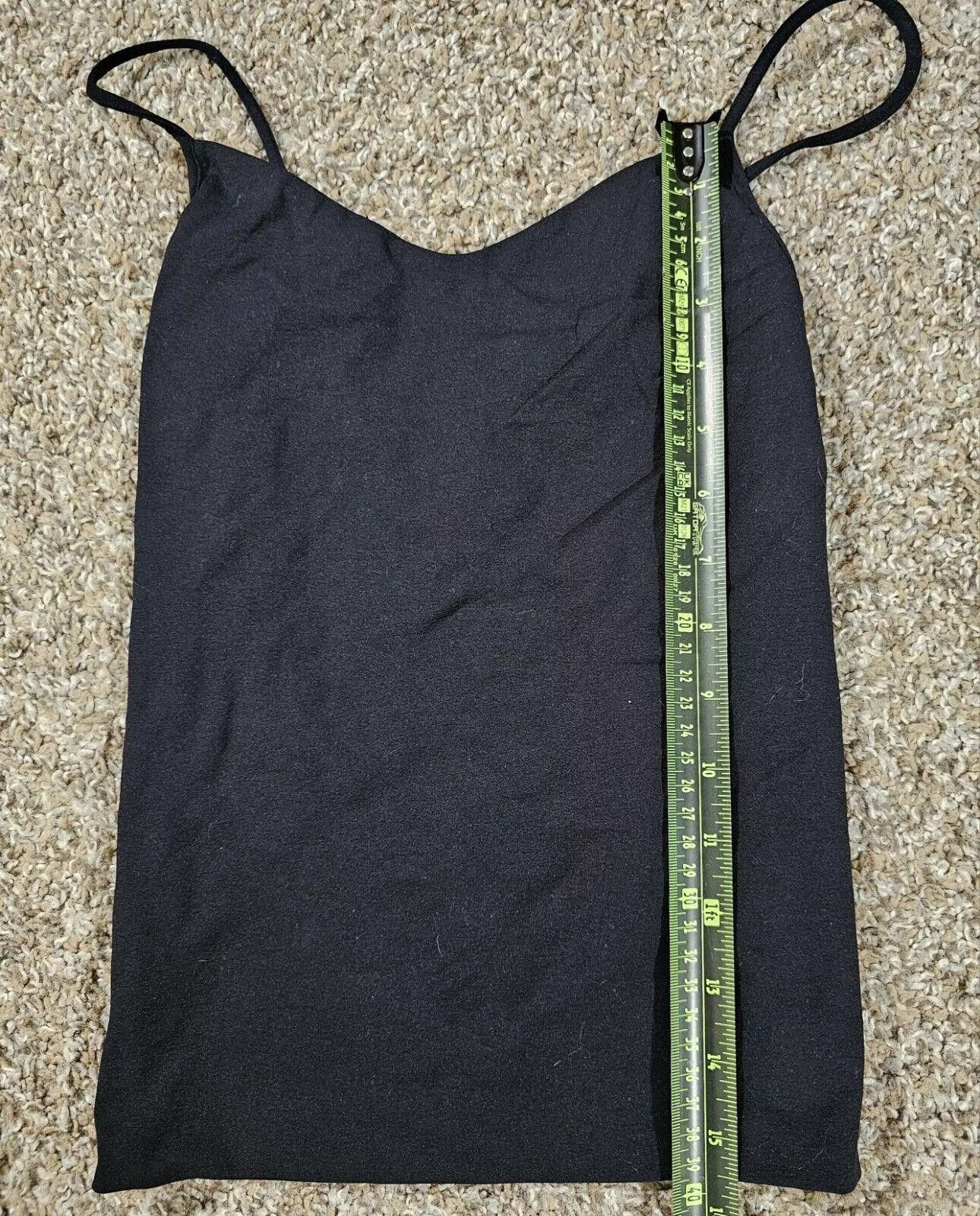 Theory Blouses Theory Black Spaghetti Strap Deep V-Neck Camisole Crop Top