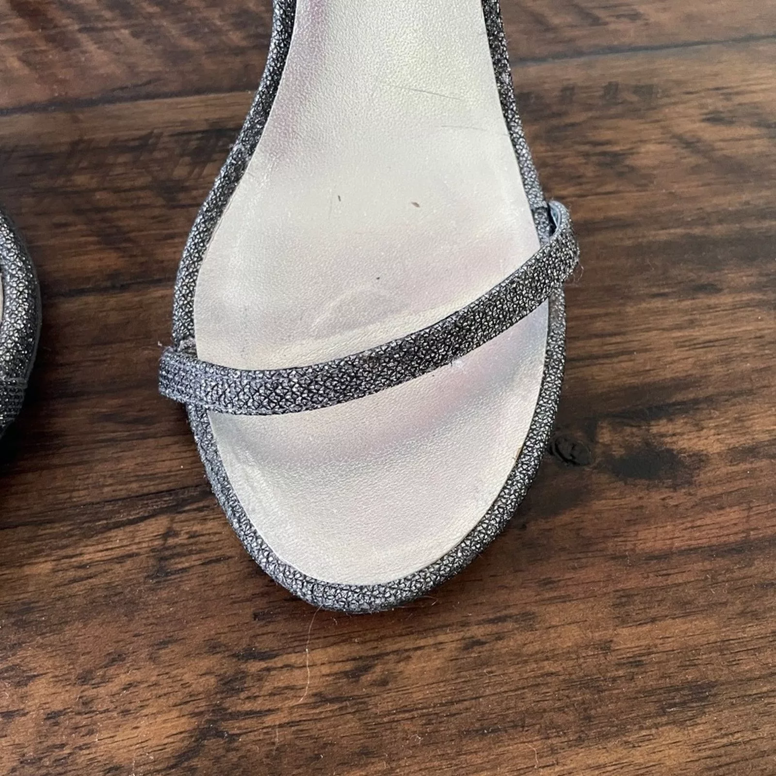 Stuart Weitzman Boots stuart weitzman nudist gray silver sparkly metallic heel
