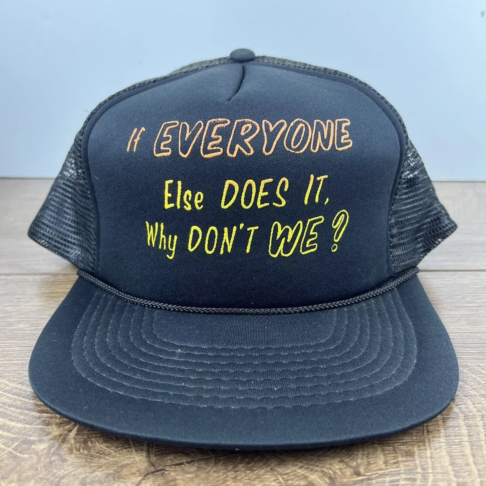 Other Hats Other If Everyone Does It Hat Why Don’t We Snapback Adjustable Adu Black