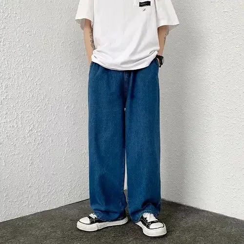 Jean Denim Jean × Vintage Streetwear Style Baggy Jeans Blue