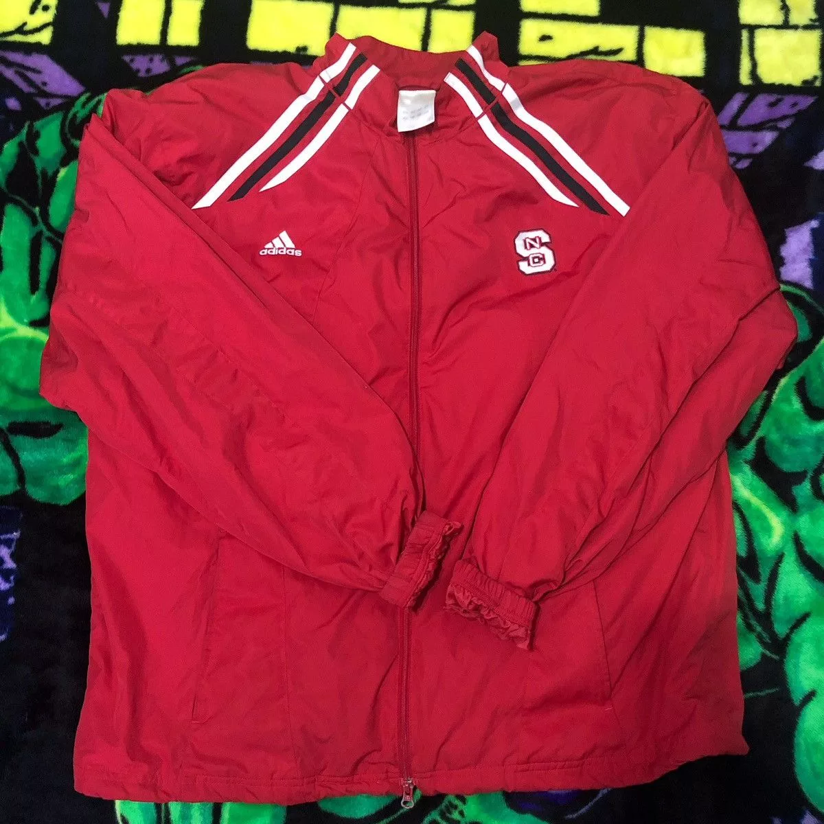 Adidas Light Jackets NC State x Adidas Windbreaker Red