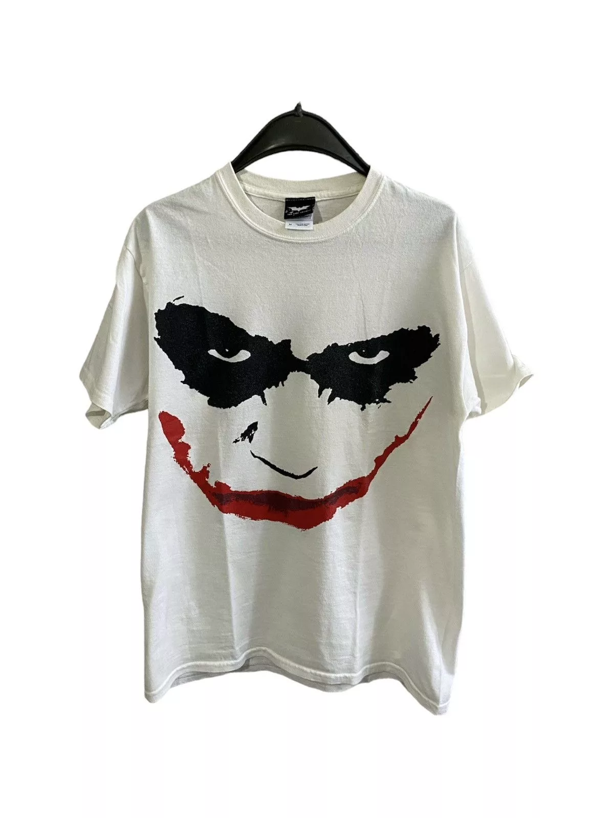 DC Comics Short Sleeve T Shirts DC Comics × Designer The Dark Knight Joker Tee M Heath Ledger UNI Batman Merch White Vintage