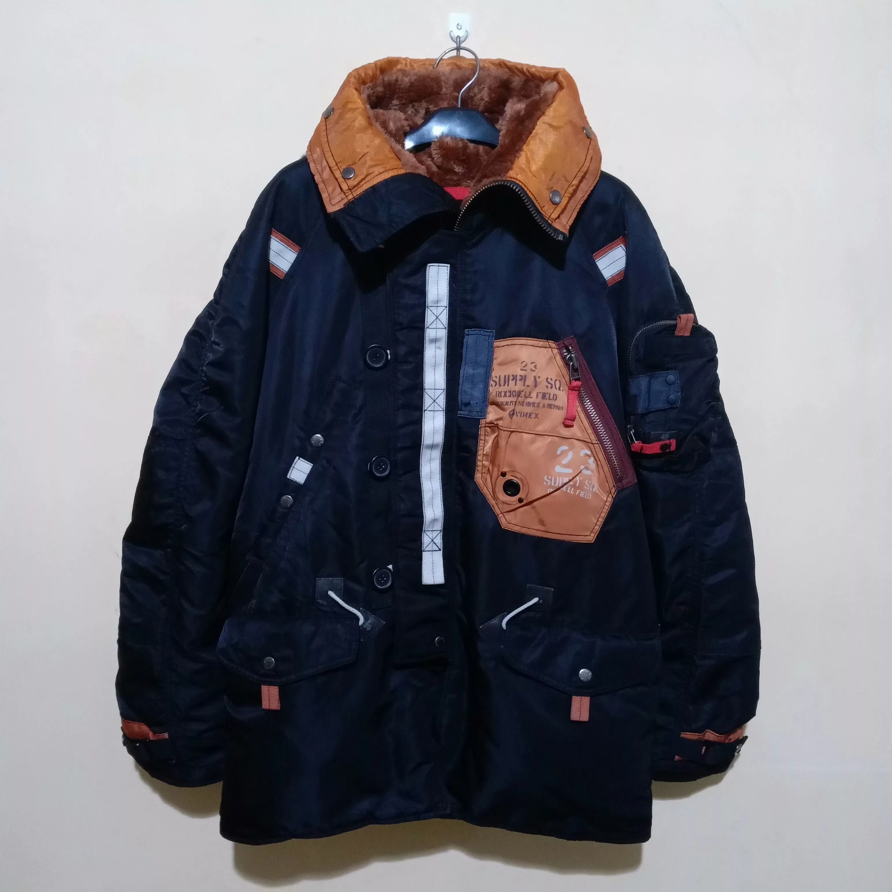 Alpha Industries Parkas Alpha Industries × Avirex Avirex Jacket Nylon Multipocket Black Vintage