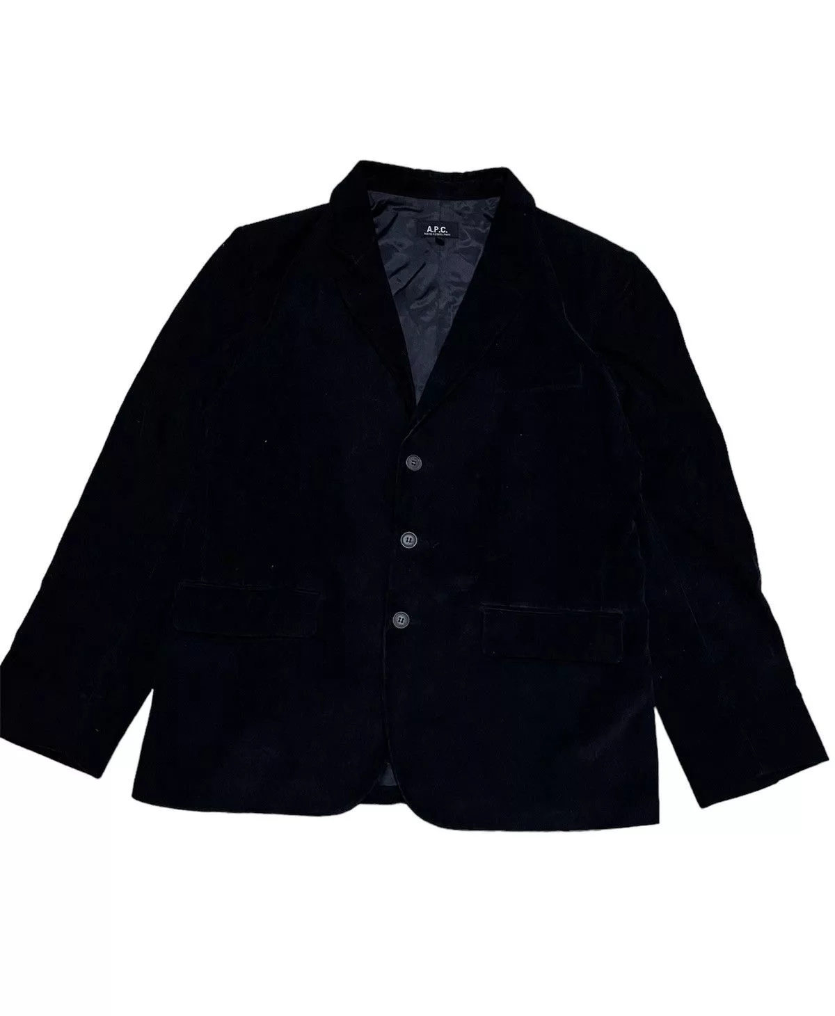 A.P.C. Light Jackets A.P.C. × Designer × Vintage Vintage A.P.C Courdroy Button Blazer Jacket Black
