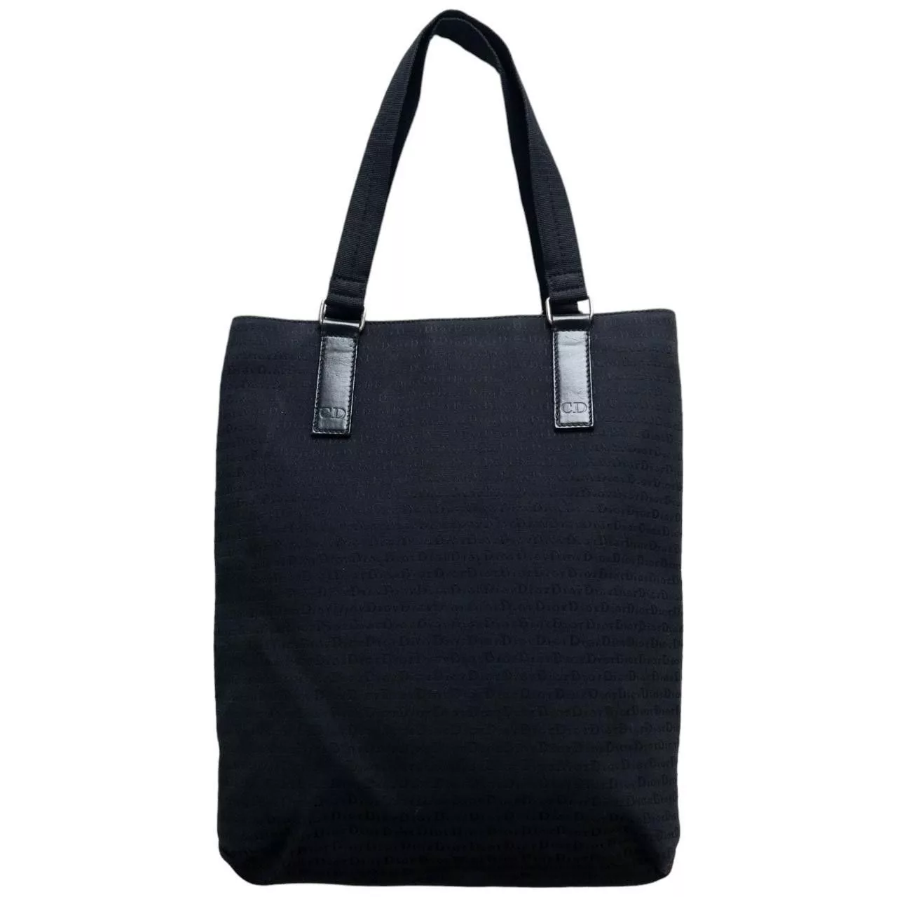 Dior Handle Bags Vintage Dior Monogram Shoulder Bag Black