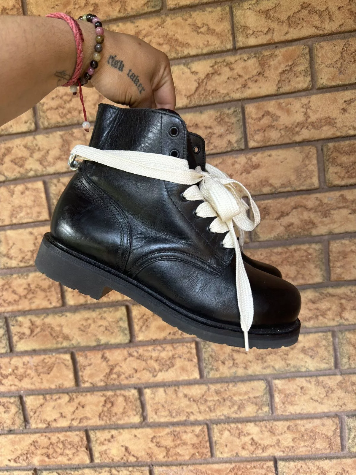 Other Boots Other 1980s Vintage Leather Combat Ankle Boots Black