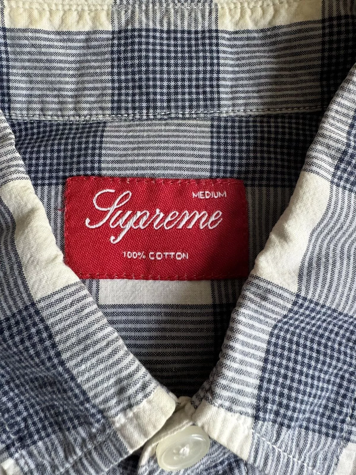 Supreme Shirts Button Ups Supreme blue plaid button up