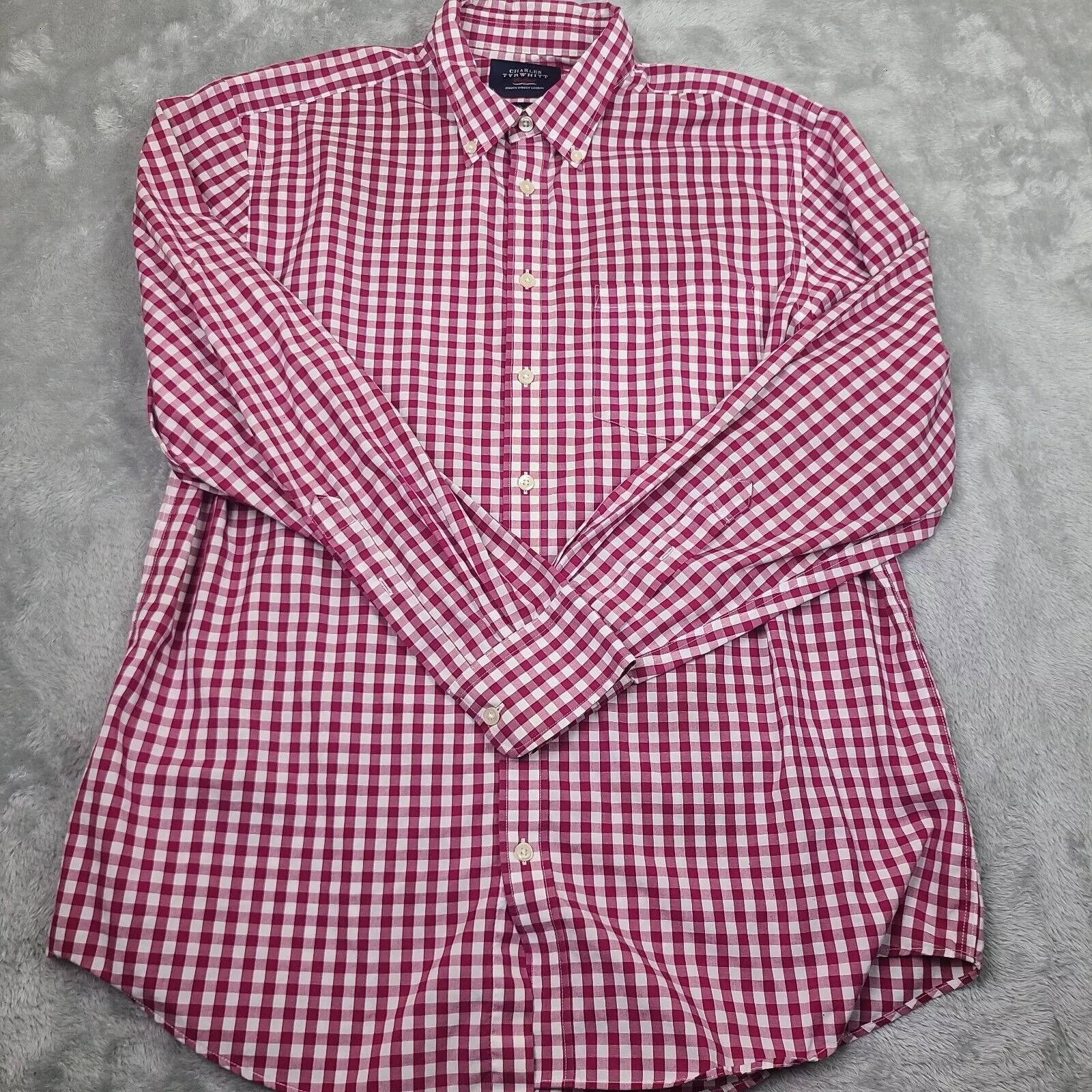 Charles Tyrwhitt Shirts Button Ups Charles Tyrwhitt Mens Shirt Pink Weekend Button up Long Sle