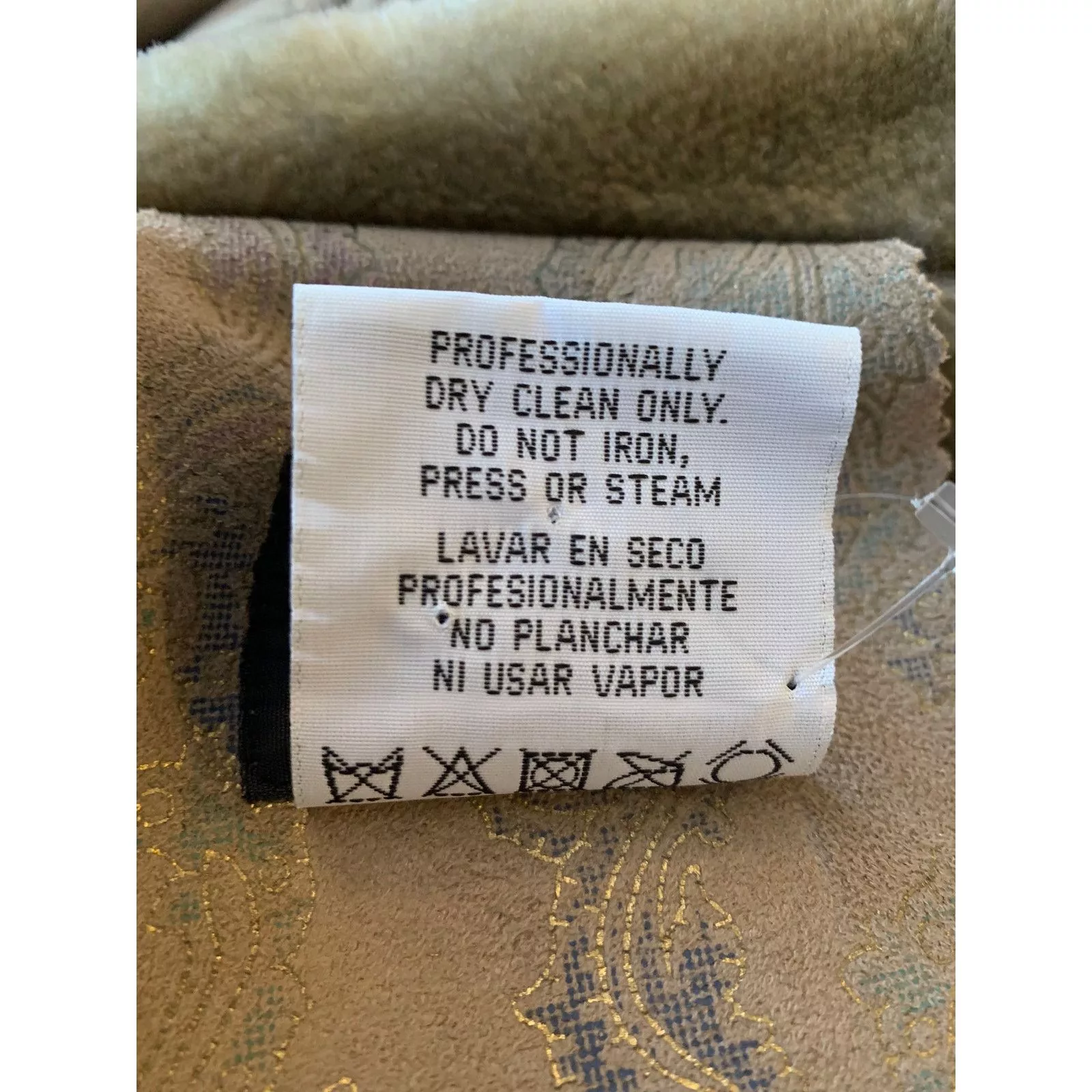 Other Coats Other Dennis Basso Large Coat Tan Patterned Hook Loop Closure NWOT Brown