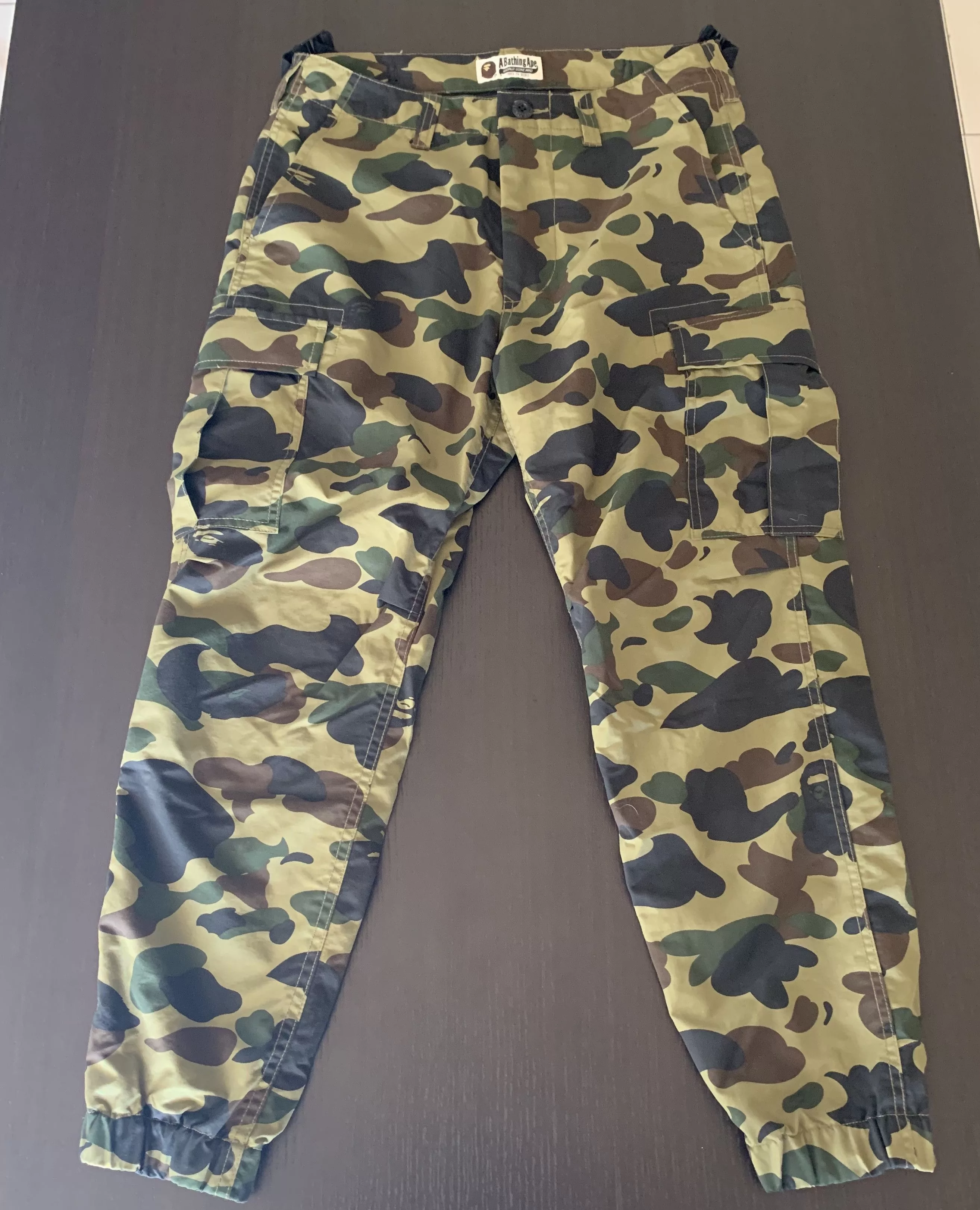 Bape Sweatpants Joggers Bape A Bathing Ape 1st Camo 6 Pockets Pants Green
