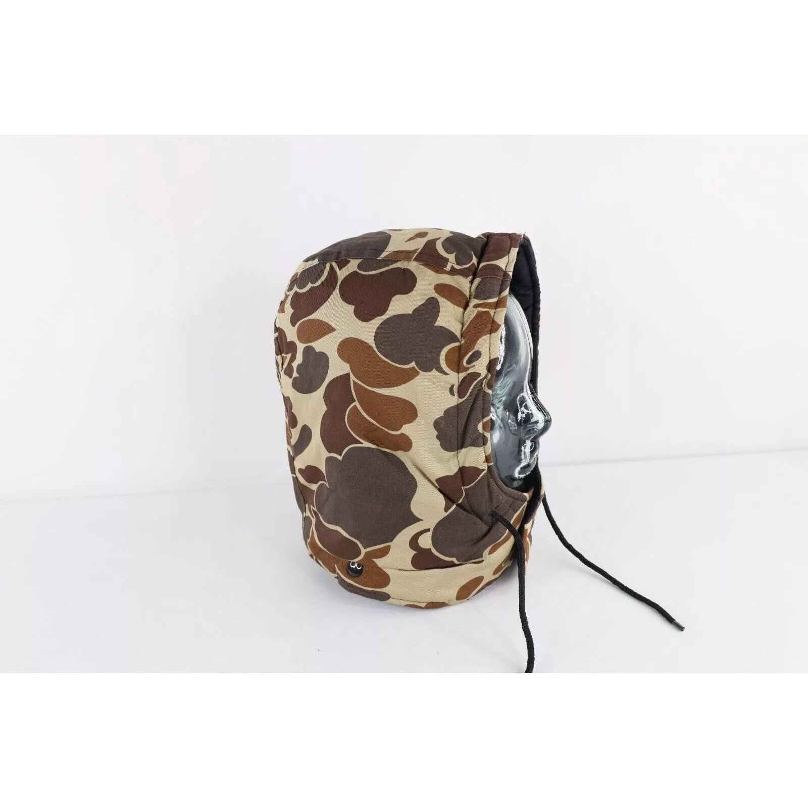 Vintage Hats Vintage 90s Camouflage Snap Button Replacement Hood Multi Streetwear