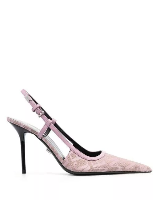 Versace Heels Versace Slingback Leather Pump in pink