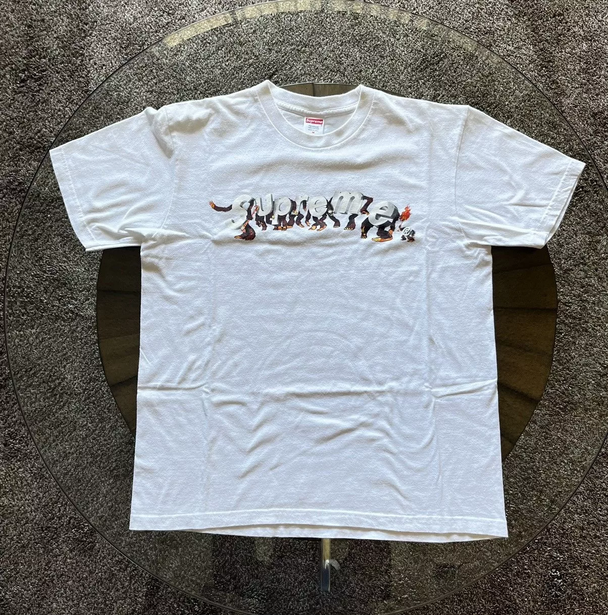 Supreme Short Sleeve T Shirts Supreme Apes Tee White