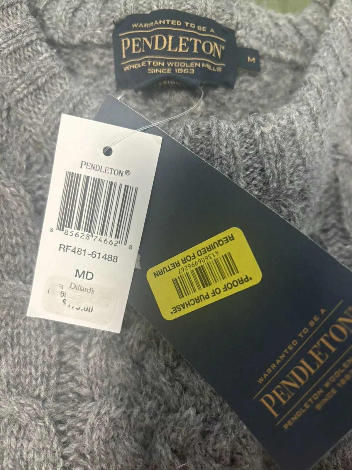 Pendleton Sweaters Knitwear Pendleton Grey Knit Sweater Gray