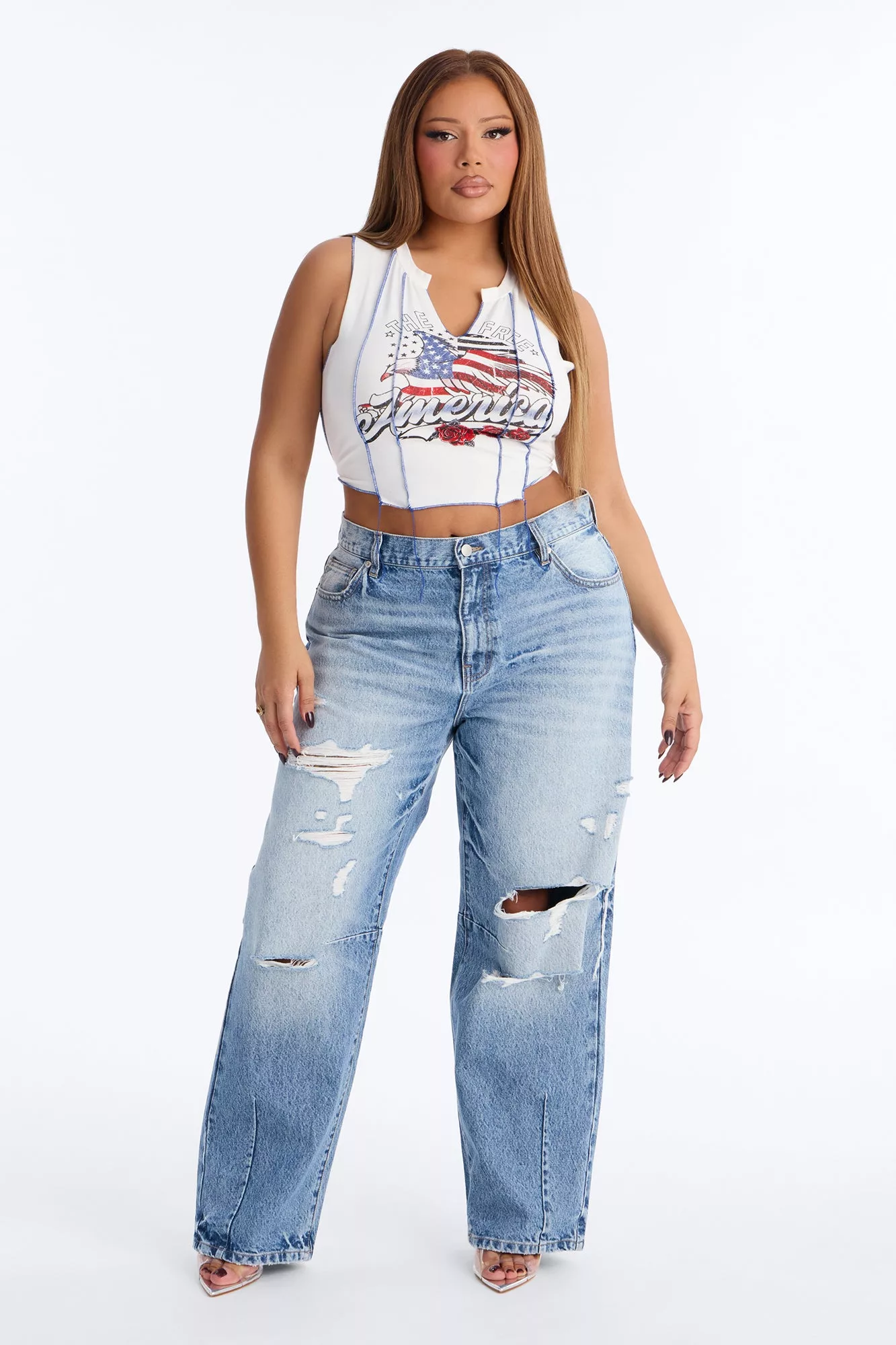 The Free America Tank Top - White