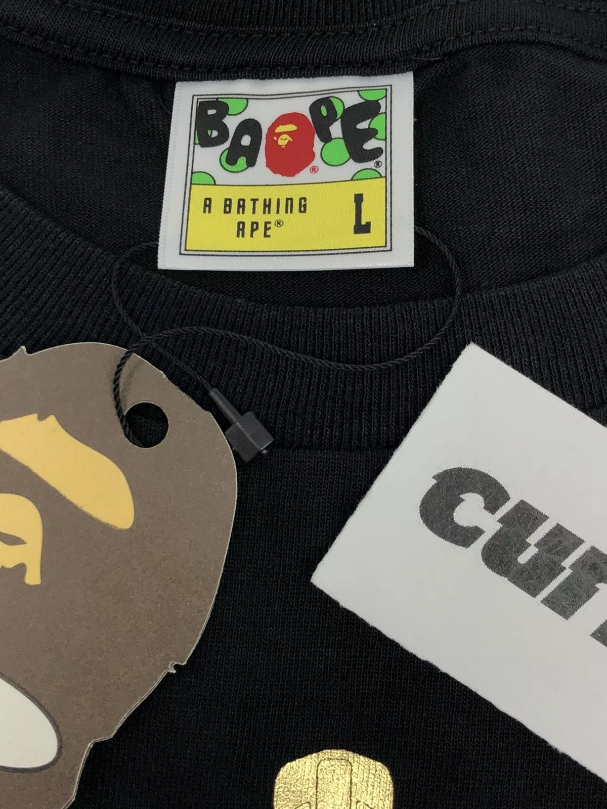 Bape Short Sleeve T Shirts BAPE Multi Camo Milo Shark Tee Black