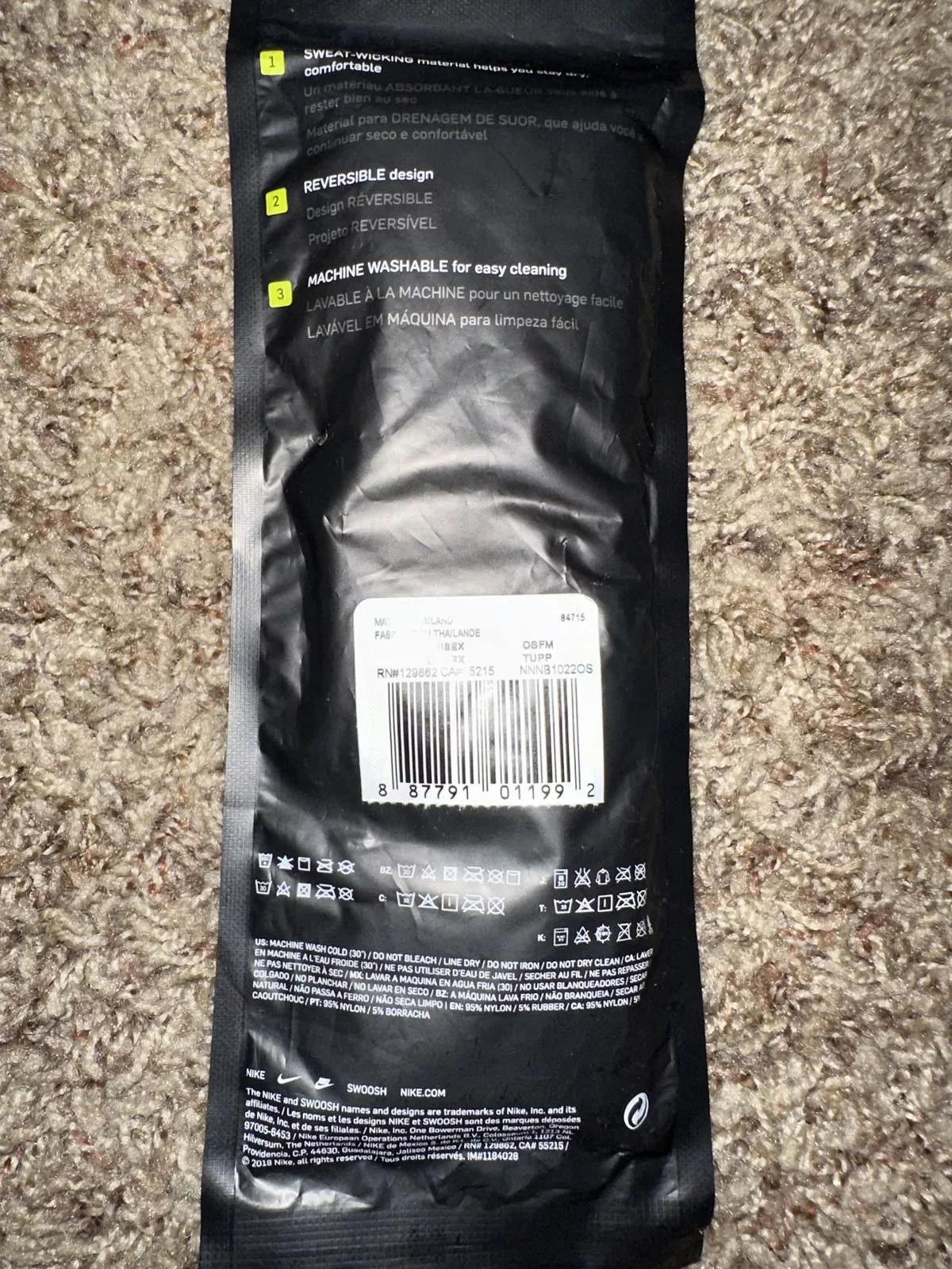 Nike Miscellaneous Nike Home And Away Reversible Headband Black