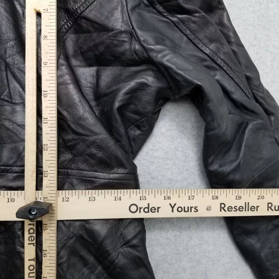 Other Leather Jackets Other Valerie Stevens Leather Jacket Womens Small Pockets Belt Black