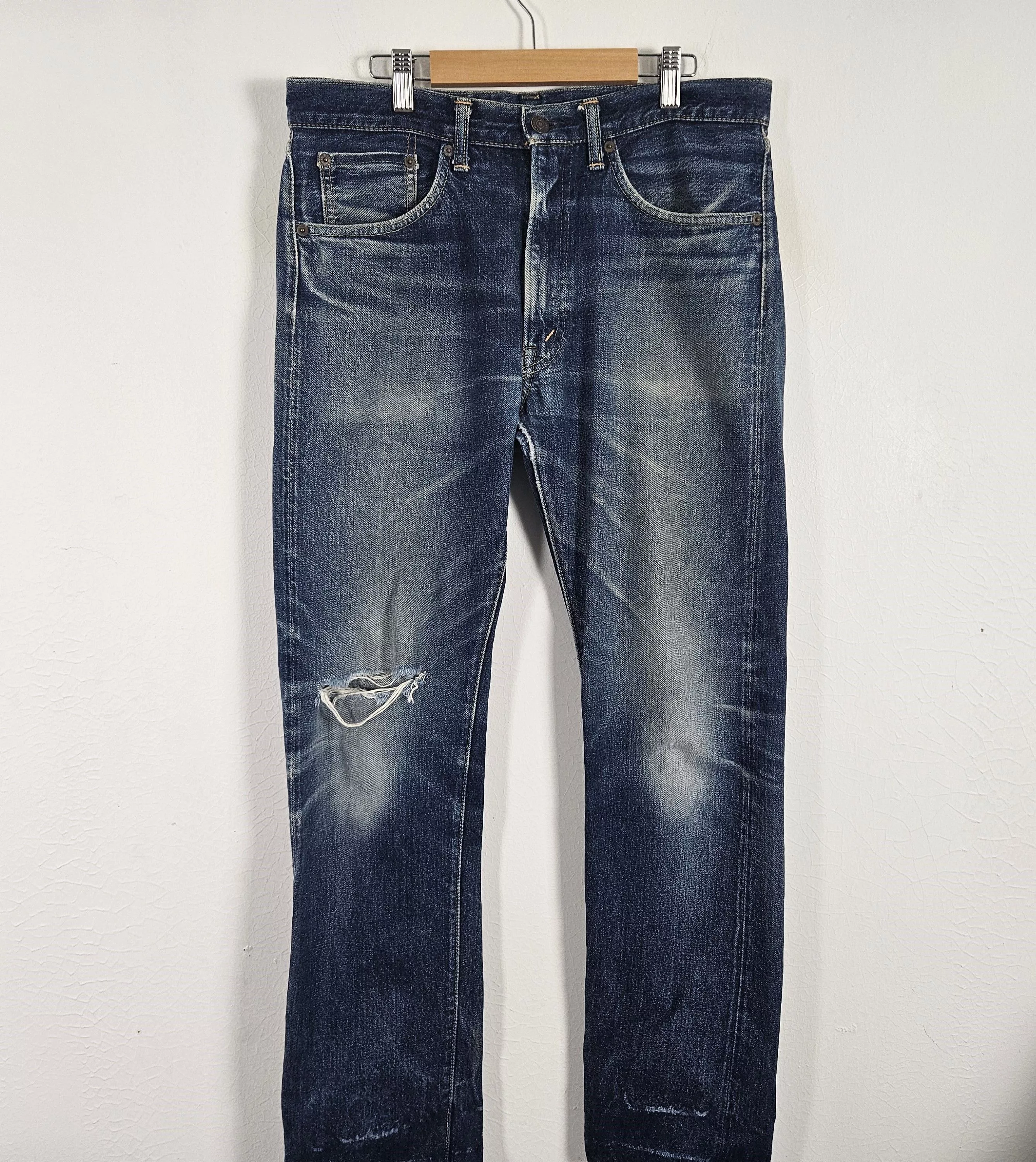 Orslow Denim Orslow 107 Denim Selvedge distress Jeans Blue