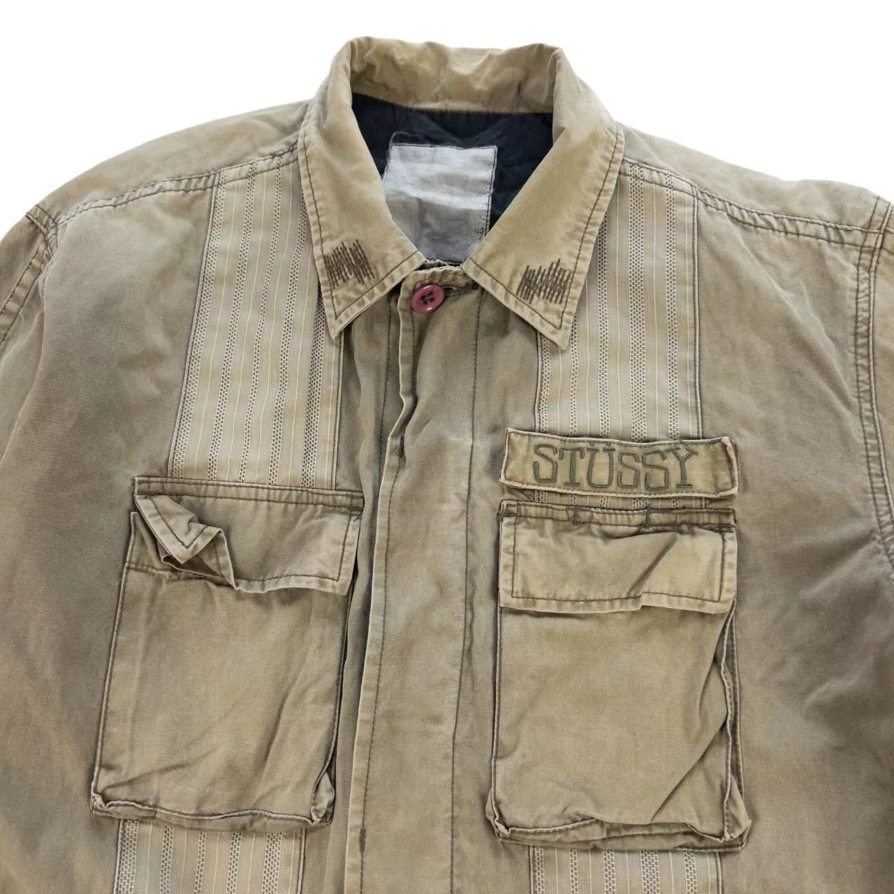 Stussy Light Jackets Vintage Stussy Cargo Jacket Size L Brown