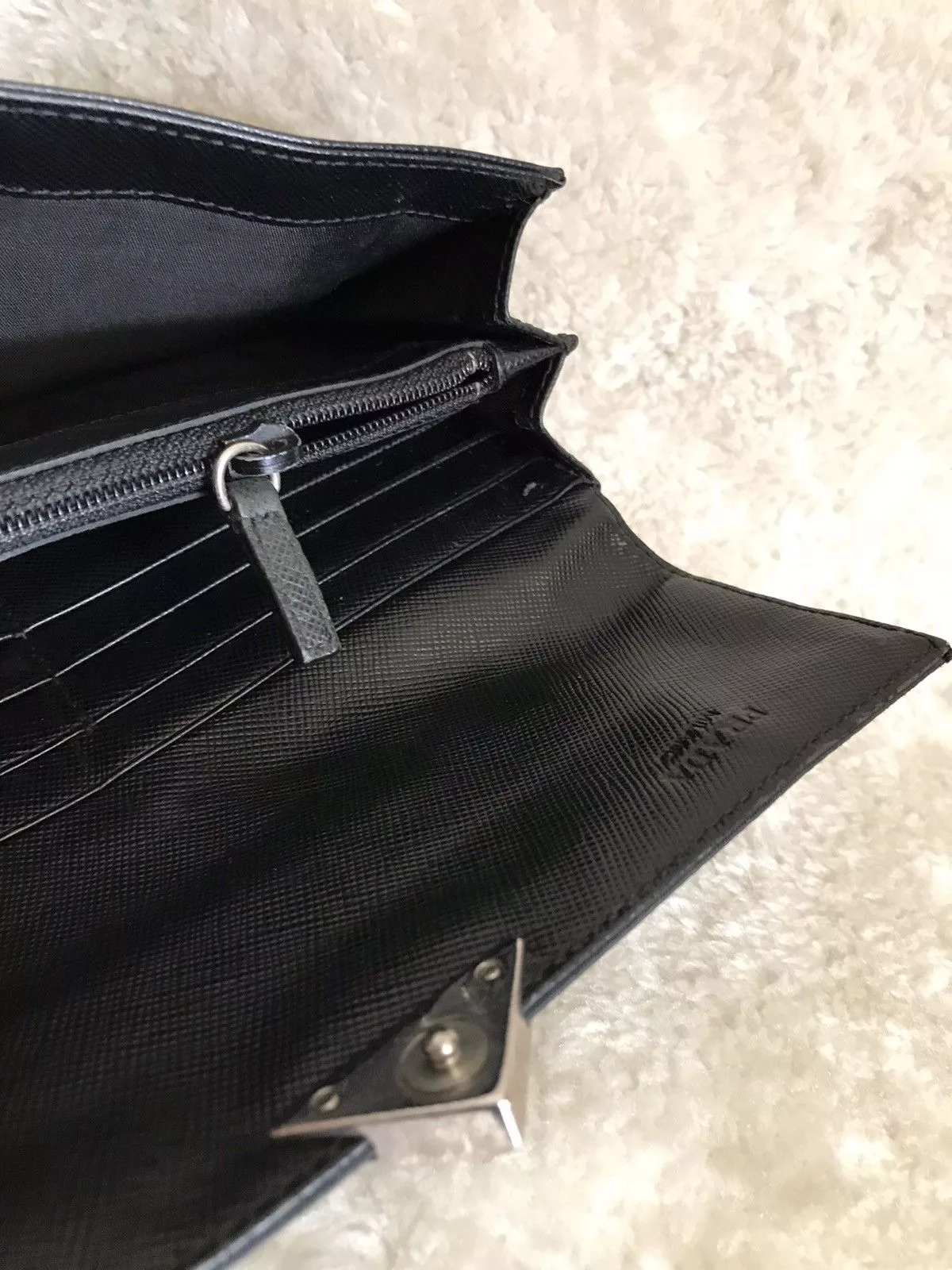 Prada Wallets Prada × Vintage PRADA Wallet Black Nylon Leather