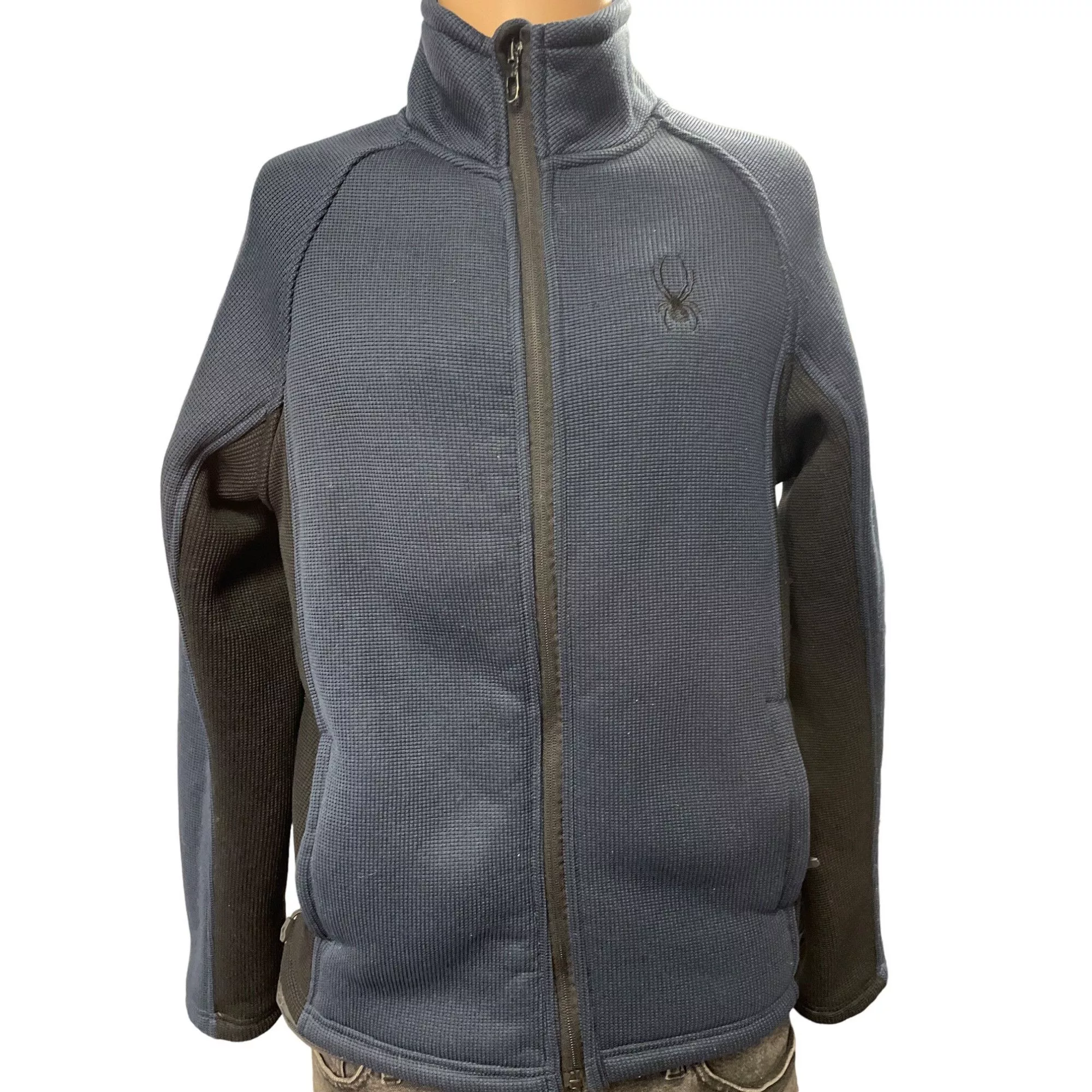 Spyder Light Jackets Spyder Men's Blue/Black Full zipper Fleece Lining Jacket/Swe