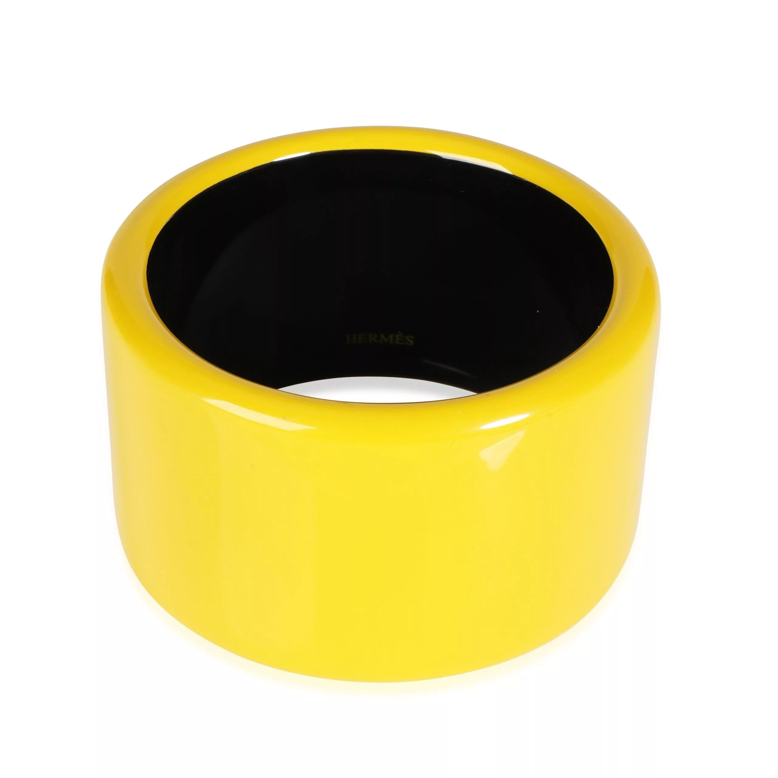 Hermes Rings Hermes Hermès Assam 2" Wide Yellow Bangle