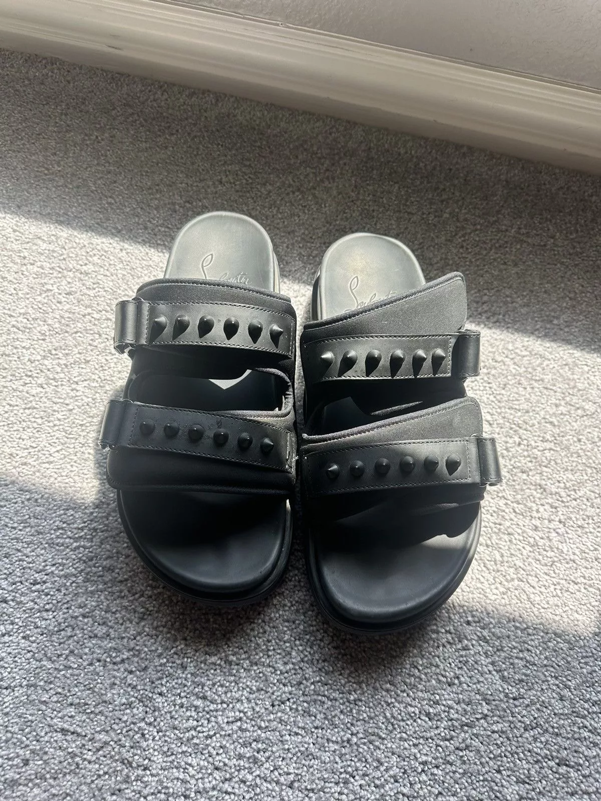 Christian Louboutin Slip Ons christian Louboutin slides Black