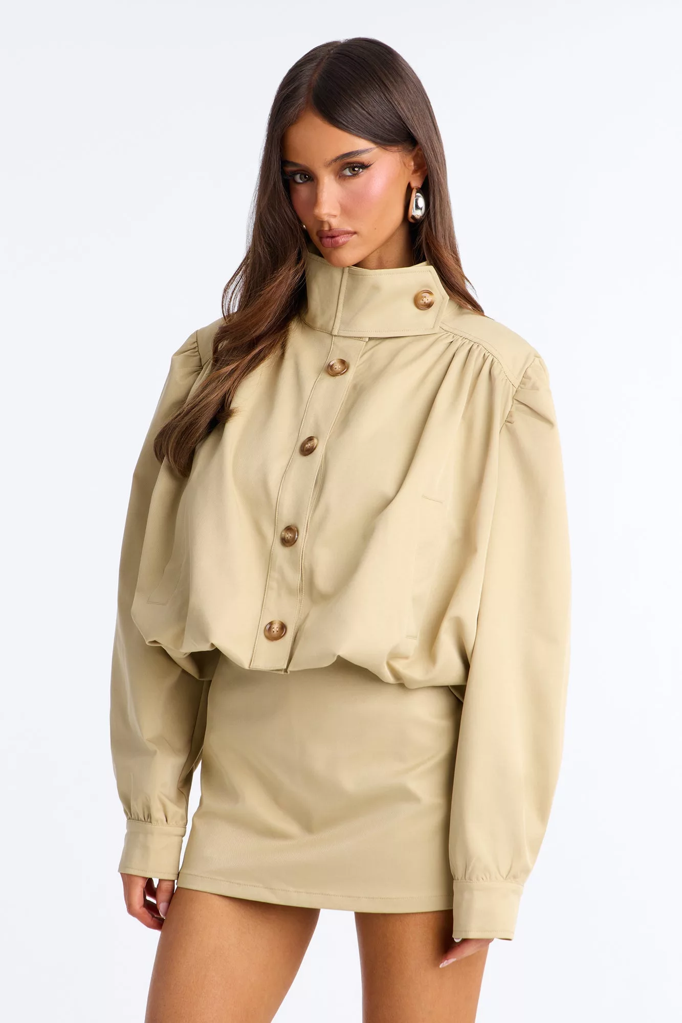 Paige Bubble Skort Set - Khaki