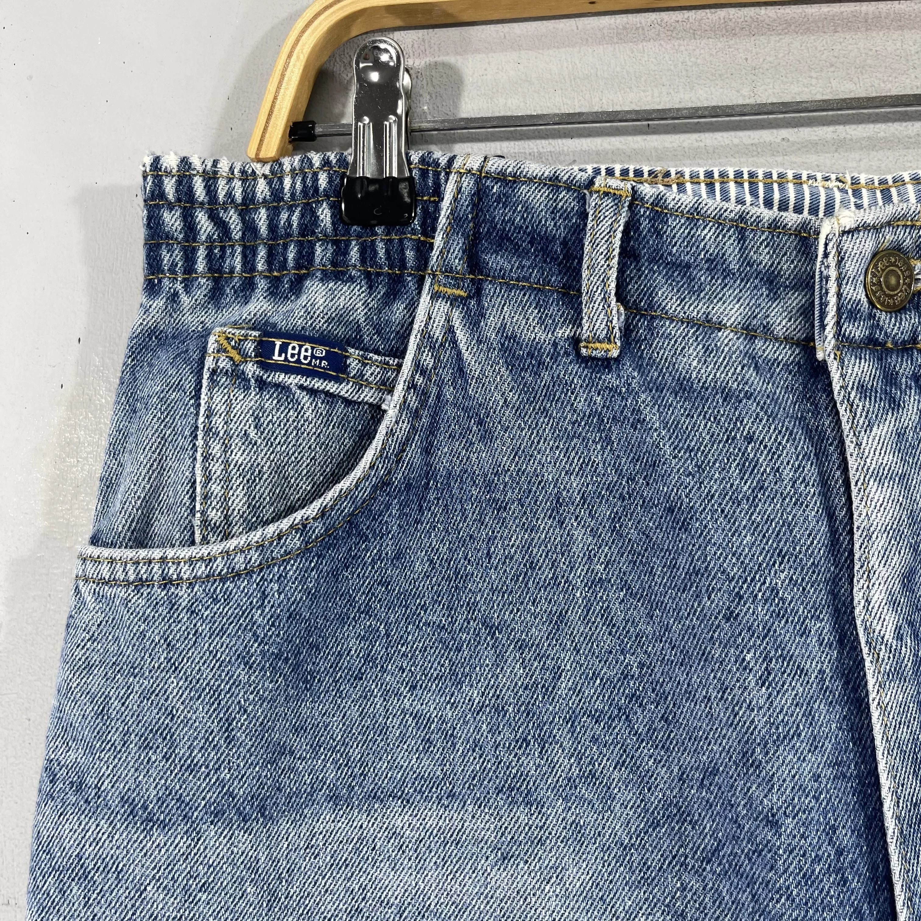 Lee Jeans Size 34 Vintage Distressed Lee High Waisted Petite Jeans Blue